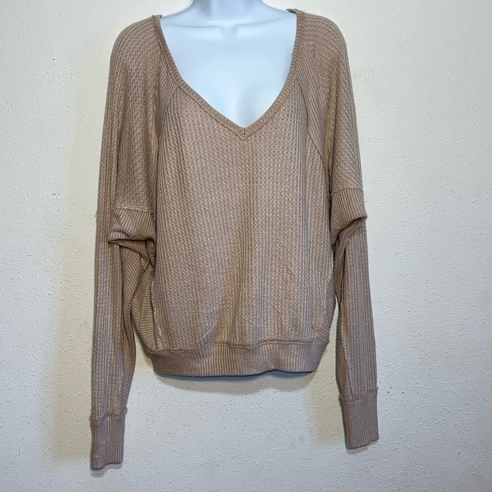We The Free Womens Waffle Dolman Sleeve Top Size XS